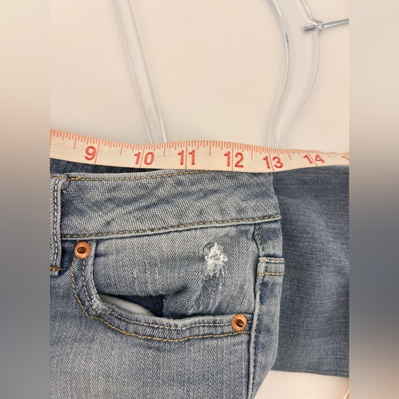 Aeropostale Bayla Skinny Denim Crop Jeans Women's 0 REG Blue Cotton Destroyed - Picture 9 of 9